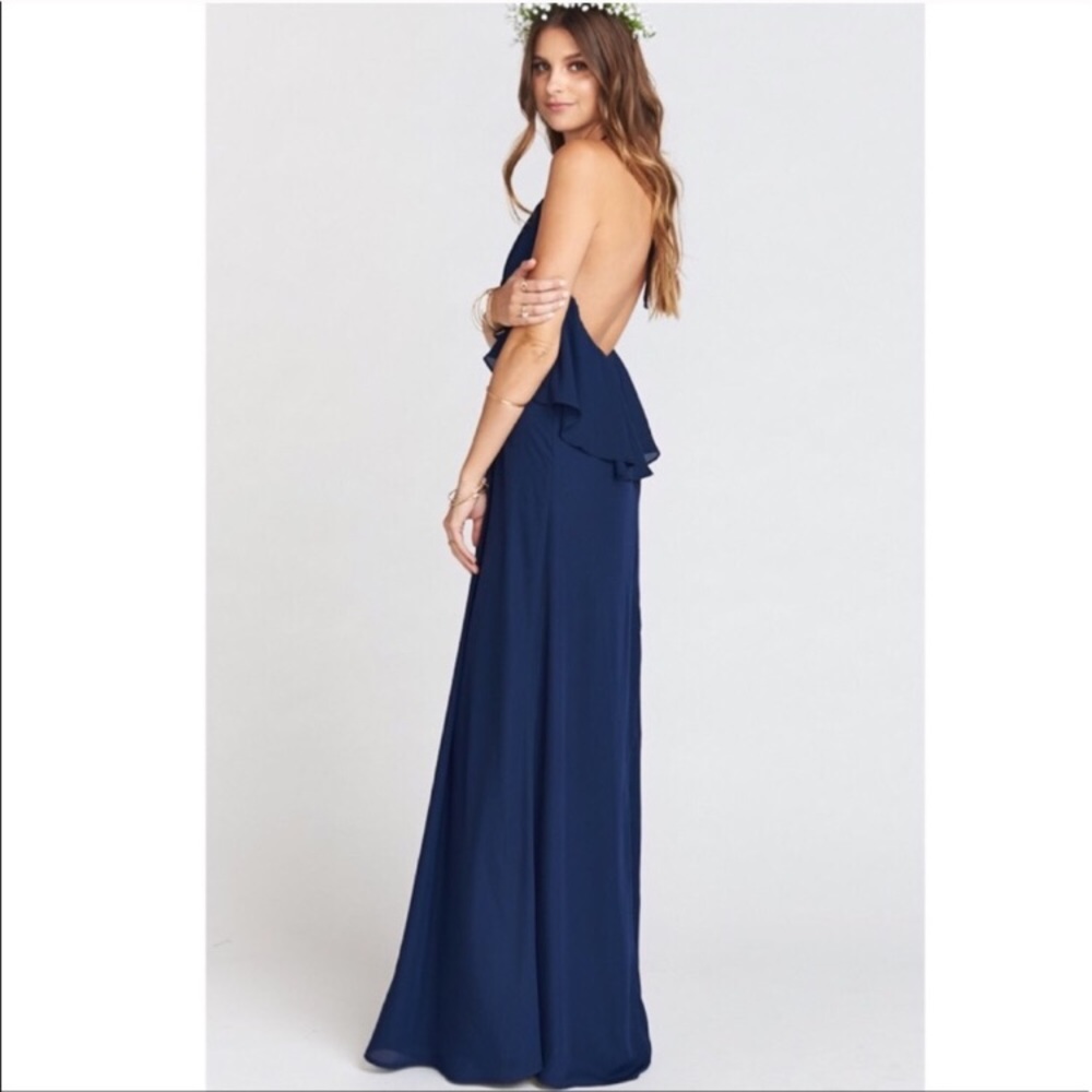 Show me your mumu Aimee rich navy crisp maxi